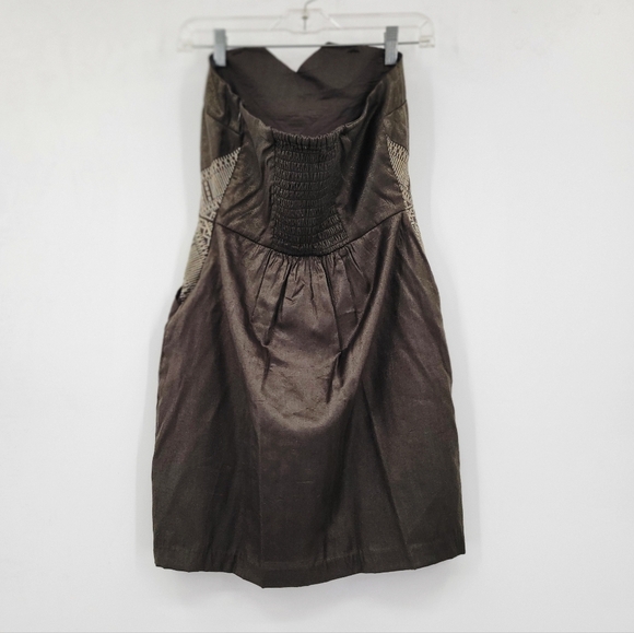 Ecote Urban Outfitters UO Black Boho Dress Womens Medium Iridescent Bohemian - Picture 9 of 16